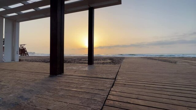 Playa La Zenia / Cala Bosque in La Zenia. Beach in a summer morning. Costa blanca, orihuela costa, playa flamenca.