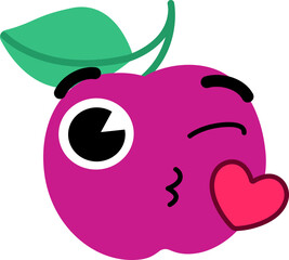 Plum Face Wink Kiss