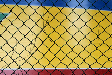 Fototapeta premium link fence with background