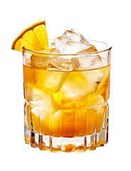 Whiskey Sour, Cocktail aus Whiskey Zitronensaft und Zucker, freigestellt, transparenter Hintergrund, Generative AI - 631865952