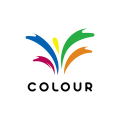 Splatter Splash Paint Colorful Vector Logo Design