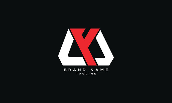 LFJ, CFJ, WF, FW, Abstract initial monogram letter alphabet logo design