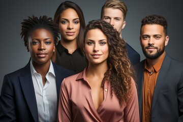 Fototapeta premium portraits of business people with various ethnicities