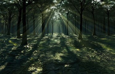 Fototapeta premium Holographic Tree