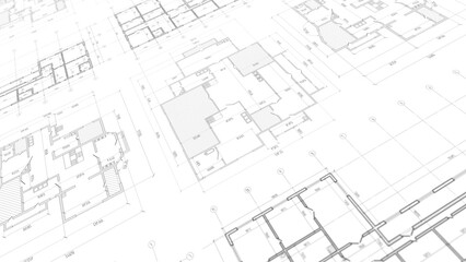 Architectural plan .House plan project .Engineering design .Industrial construction of houses...