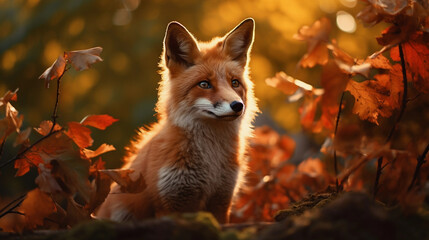 Fototapeta premium Autumn animals