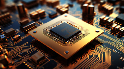 Fototapeta na wymiar electronic circuit board. Technology concept
