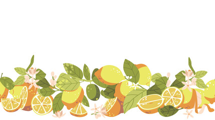 Seamless Pattern Featuring Vibrant Lemons Scattered On A Background, Creating A Refreshing And Zesty Design