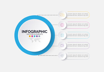 Set of colored infographic banners with charts