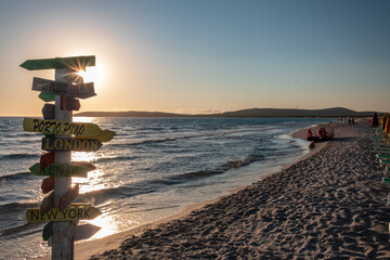 Is Arenas Biancas, Porto Pino, Sardinia, in a summer day