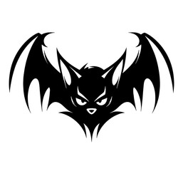 Bat Monster of the Night Scary Vampire Tattoo Stamp print