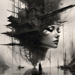 Surreal Portrait of a Woman 