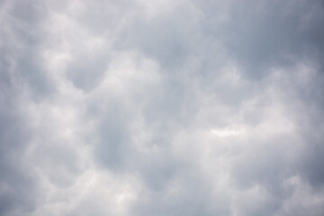 gray overcast sky with clouds. rainy weather forecast