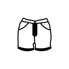 unisex shorts vector type icon