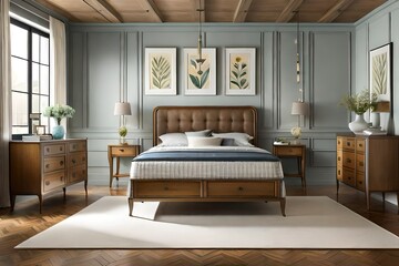 modern interior of a bedroom Generated Ai