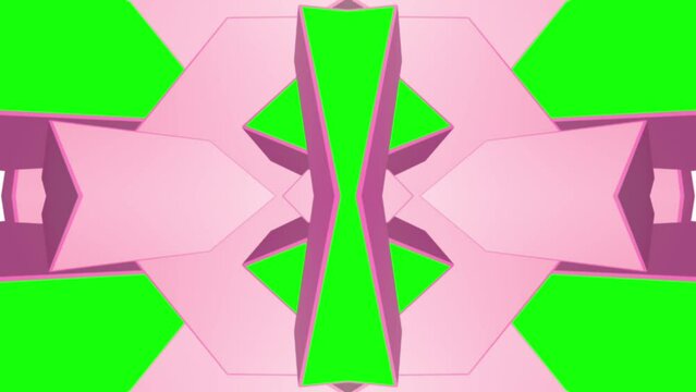 Abstract motion graphics and animated backgrounds. Green screen Chroma key background.