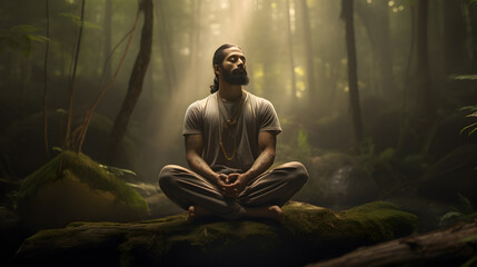 A person surrounded by nature, putting away their devices and engaging in mindfulness. This scene emphasizes the importance of disconnecting from technology for mental and emotional well-being
