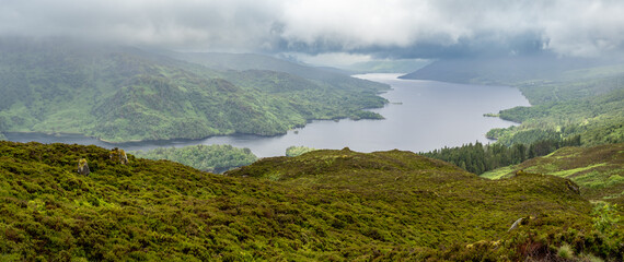 Views of Katrine lake from Ben A' an hill, Scotland
