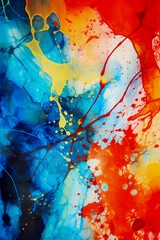 Watercolor Dreams: Abstract Flowing Background, Generative AI