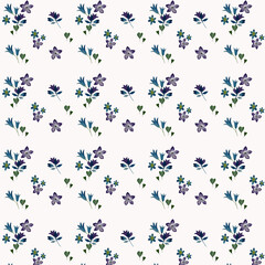 blue flowers on a white background