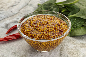 Spicy grain mustard sauce dip