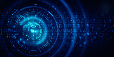 2d illustration Abstract futuristic electronic circuit technology background