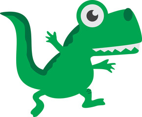cute baby tyrannosaurus rex illustration for kids sticker and t-shirt