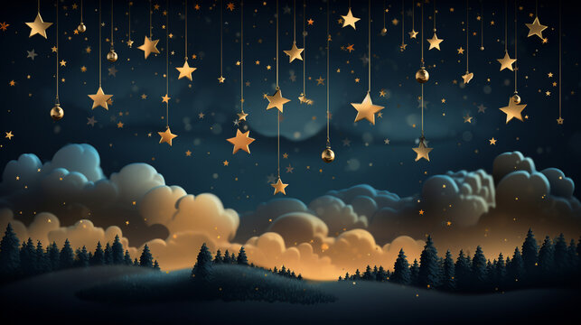 Stars in the Sky: A Night Sky with Stars Representing Each Angel Baby 