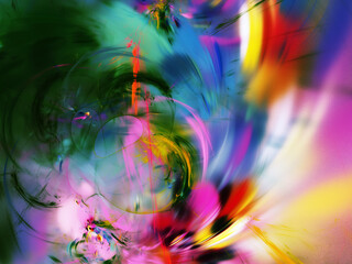 rainbow abstract fractal background 3d rendering illustration