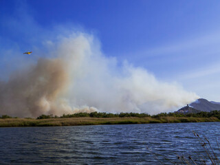 Fire in Posada, Sardinia