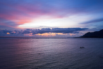 Beautiful sunset on Lhoknga beach