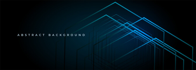 Obraz premium Dark blue futuristic abstract background lines pattern. Futuristic technology concept. Vector illustration