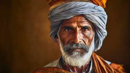 Obraz premium portrait of a indian man wearing puggree
