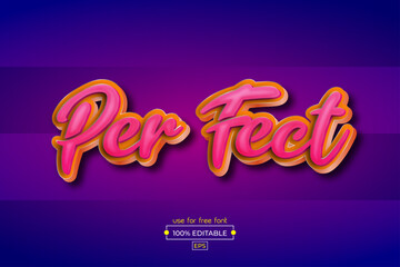 Perfect 3D Text Effect and Editable Design Template