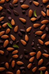 Obraz premium chocolate and almonds