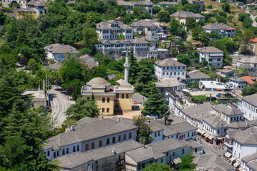 View on the old town of gjirokaster albania