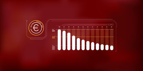 Clear and concise infographic of euro price fall.