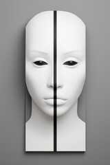 Minimal poster , man, black and white, detailed, creativity 