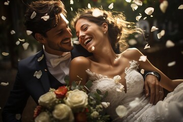 Joyful Wedding Photography: Bride and Groom's Special Day.