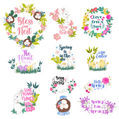 Spring Easter Wreaths and Greetings