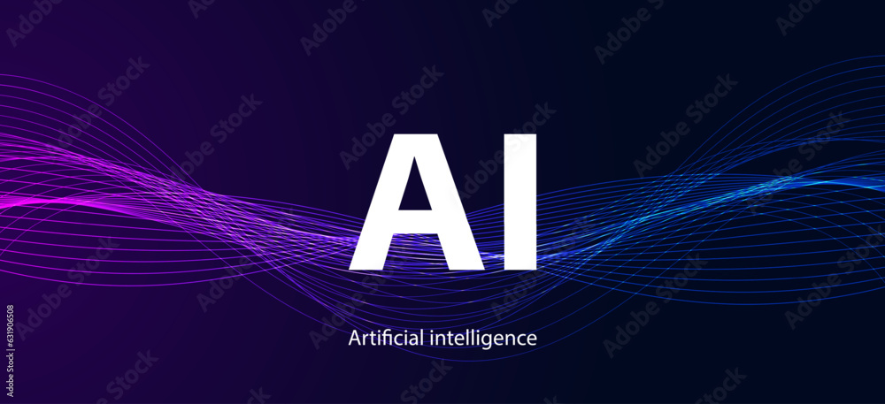 Poster abstract artificial intelligence on circle digital and technology background with computer systems l