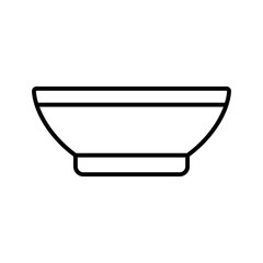 Bowl icon. Soup bowl dishware isolated on white background.