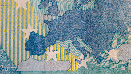 Fototapeta premium EURO currency. Europe inflation, EUR money. European Union currency