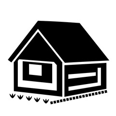 Vector illustration, logo, house icon. Isolated on a white background.
