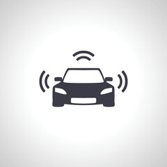 car sensors isolated icon. autopilot icon