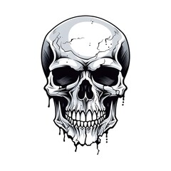 skull cartoon illustration