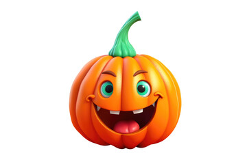 Halloween Pumpkin isolated on white background. Generative AI