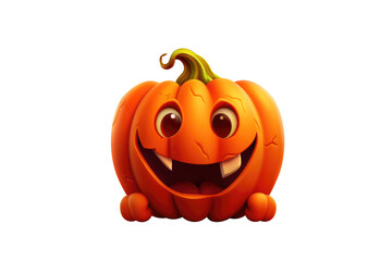 Halloween Pumpkin isolated on white background. Generative AI