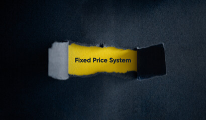 Fixed Price System Term. - obrazy, fototapety, plakaty
