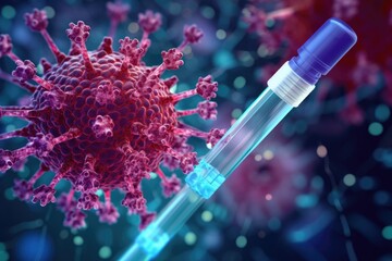 A close up view of a rapid Covid 19 home test that detects the presence of antigens with a positive outcome.